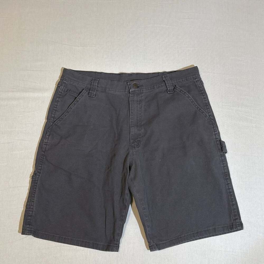 Wrangler Canvas Dark Grey Carpenter Shorts Size 34